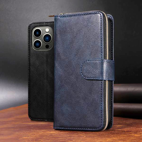 Designer Classic Web Wallet Leather Phone Cases For IPhone 15 Pro